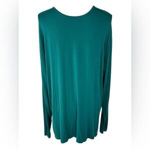 Kickee Pants Adult Teal Green Long Sleeve Bamboo Pajama Top